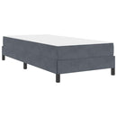 vidaXL Boxspring ágy matraccal Sötétszürke 80 x 200 cm Bársony
