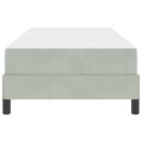 vidaXL Boxspring ágy matraccal Világosszürke 90 x 190 cm Bársony
