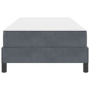 vidaXL Boxspring ágy matraccal Sötétszürke 90 x 200 cm Bársony
