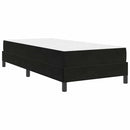 vidaXL Boxspring ágy matraccal matracmal Fekete 90 x 200 cm Bársony