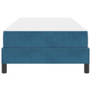 vidaXL Boxspring ágy matraccal matracmal Sötét kék 90 x 200 cm Bársony