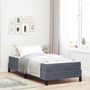 vidaXL Boxspring ágy matraccal Sötétszürke 100 x 200 cm Bársony
