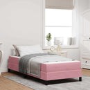 vidaXL Boxspring ágy matraccal Rózsaszín 100 x 200 cm Bársony