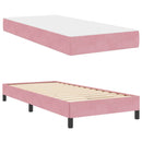 vidaXL Boxspring ágy matraccal Rózsaszín 100 x 200 cm Bársony