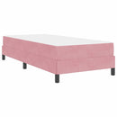 vidaXL Boxspring ágy matraccal Rózsaszín 100 x 200 cm Bársony