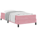 vidaXL Boxspring ágy matraccal Rózsaszín 100 x 200 cm Bársony