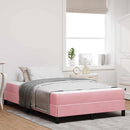 vidaXL Boxspring ágy matraccal Rózsaszín 120 x 190 cm Bársony