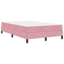 vidaXL Boxspring ágy matraccal Rózsaszín 120 x 190 cm Bársony