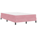 vidaXL Boxspring ágy matraccal Rózsaszín 120 x 190 cm Bársony