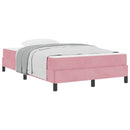 vidaXL Boxspring ágy matraccal Rózsaszín 120 x 190 cm Bársony