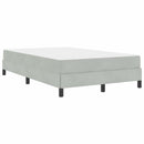 vidaXL Boxspring ágy matraccal Világosszürke 120 x 200 cm Bársony