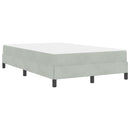 vidaXL Boxspring ágy matraccal Világosszürke 120 x 200 cm Bársony