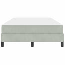vidaXL Boxspring ágy matraccal Világosszürke 120 x 200 cm Bársony
