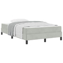 vidaXL Boxspring ágy matraccal Világosszürke 120 x 200 cm Bársony
