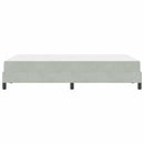 vidaXL Boxspring ágy matraccal Világosszürke 120 x 200 cm Bársony