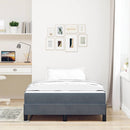 vidaXL Boxspring ágy matraccal Sötétszürke 120 x 200 cm Bársony