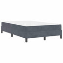 vidaXL Boxspring ágy matraccal Sötétszürke 120 x 200 cm Bársony