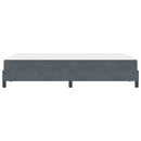 vidaXL Boxspring ágy matraccal Sötétszürke 120 x 200 cm Bársony