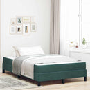 vidaXL Boxspring ágy matraccal Sötétzöld 120 x 200 cm Bársony