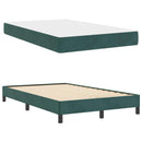 vidaXL Boxspring ágy matraccal Sötétzöld 120 x 200 cm Bársony