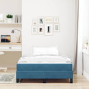 vidaXL Boxspring ágy matraccal Sötét kék 120 x 200 cm Bársony