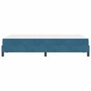 vidaXL Boxspring ágy matraccal Sötét kék 120 x 200 cm Bársony