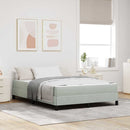 vidaXL Boxspring ágy matraccal Világosszürke 140 x 190 cm Bársony