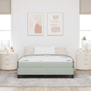 vidaXL Boxspring ágy matraccal Világosszürke 140 x 190 cm Bársony