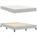 vidaXL Boxspring ágy matraccal Világosszürke 140 x 190 cm Bársony