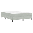 vidaXL Boxspring ágy matraccal Világosszürke 140 x 190 cm Bársony