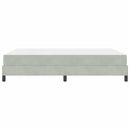 vidaXL Boxspring ágy matraccal Világosszürke 140 x 190 cm Bársony