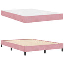 vidaXL Boxspring ágy matraccal Rózsaszín 140 x 190 cm Bársony