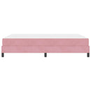 vidaXL Boxspring ágy matraccal Rózsaszín 140 x 190 cm Bársony