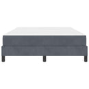 vidaXL Boxspring ágy matraccal Sötétszürke 140 x 200 cm Bársony
