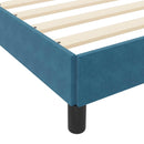 vidaXL Boxspring ágy matraccal Sötét kék 140 x 200 cm Bársony