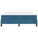 vidaXL Boxspring ágy matraccal Sötét kék 140 x 200 cm Bársony