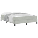 vidaXL Boxspring ágy matraccal Világosszürke 160 x 200 cm Bársony