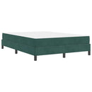 vidaXL Boxspring ágy matraccal Sötétzöld 160 x 200 cm Bársony