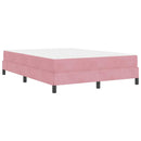 vidaXL Boxspring ágy matraccal Rózsaszín 160 x 200 cm Bársony