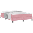 vidaXL Boxspring ágy matraccal Rózsaszín 160 x 200 cm Bársony
