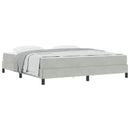 vidaXL Boxspring ágy matraccal Világosszürke 180 x 200 cm Bársony
