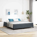 vidaXL Boxspring ágy matraccal Sötétszürke 180 x 200 cm Bársony