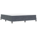 vidaXL Boxspring ágy matraccal Sötétszürke 180 x 200 cm Bársony