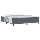 vidaXL Boxspring ágy matraccal Sötétszürke 180 x 200 cm Bársony