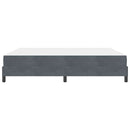 vidaXL Boxspring ágy matraccal Sötétszürke 180 x 200 cm Bársony