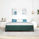 vidaXL Boxspring ágy matraccal Sötétzöld 180 x 200 cm Bársony