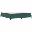 vidaXL Boxspring ágy matraccal Sötétzöld 180 x 200 cm Bársony