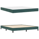 vidaXL Boxspring ágy matraccal Sötétzöld 180 x 200 cm Bársony