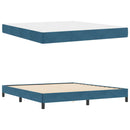 vidaXL Boxspring ágy matraccal Sötét kék 180 x 200 cm Bársony