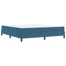 vidaXL Boxspring ágy matraccal Sötét kék 180 x 200 cm Bársony